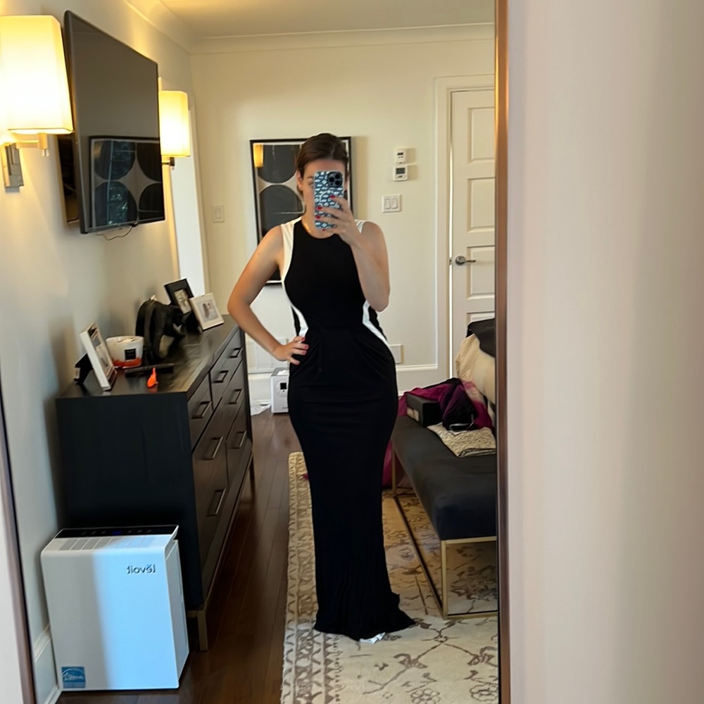 ABS tuxedo dress